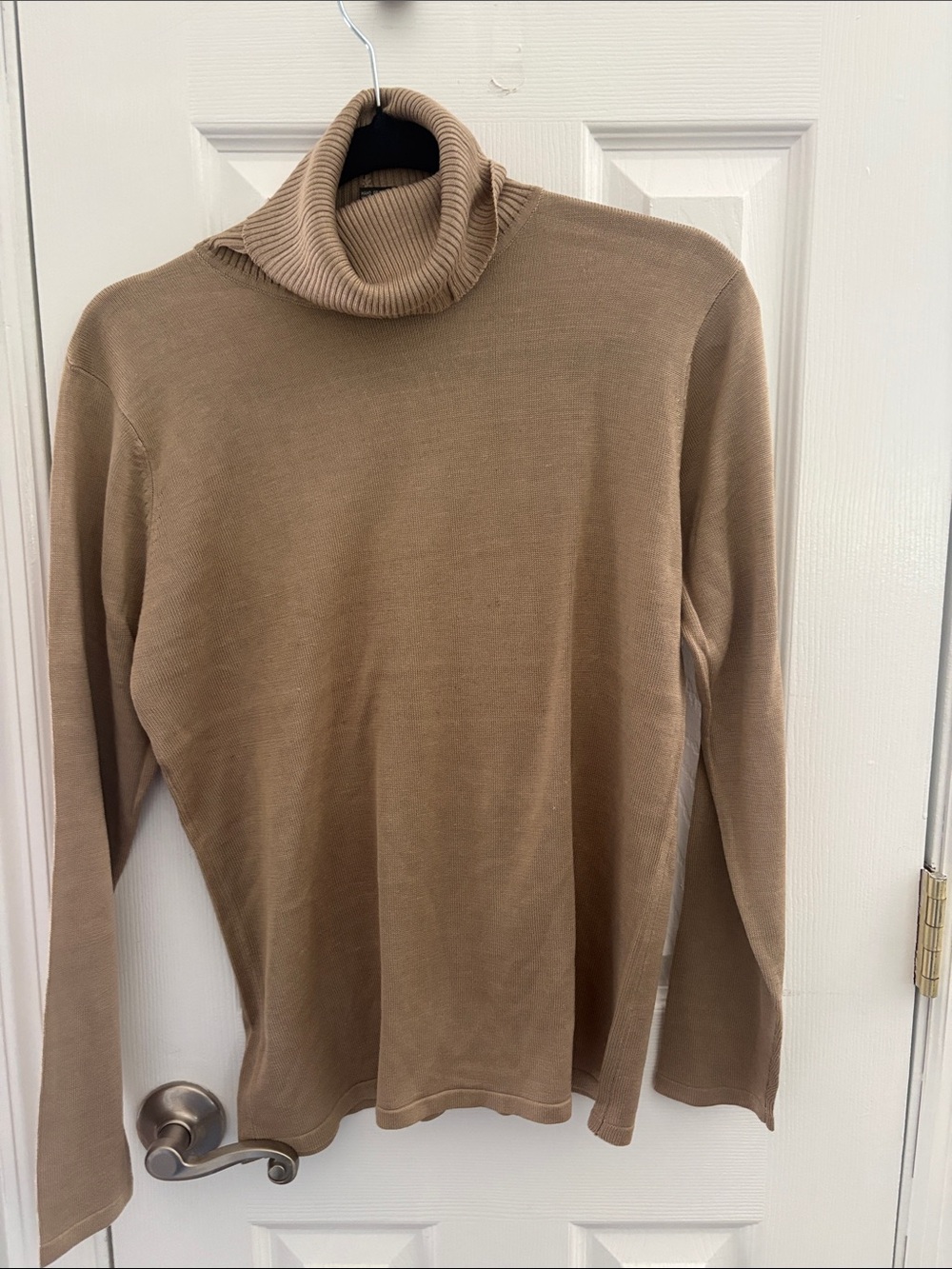 august silk Women's Camel/Tan Turtleneck Sweater